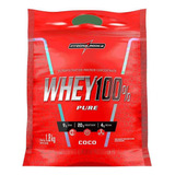 Suplemento Em Pó Integralmédica  Whey 100% Whey 100% Pure Proteínas Whey 100% Pure Sabor  Coco Em Sachê De 1.8kg