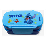 Marmita Infantil Lancheira C/ Talheres Stitch Disney Oficial