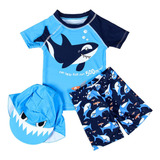 Chapéu De Shorts De Tubarão Com Estampa De Tubarão Para Bebê