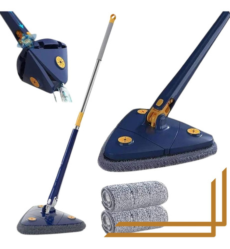 Esfregao Flat Mop Triangular Suporte Mais Refil