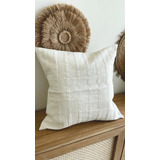 Almohadon Tusor Off White Doble Trama Penelope 50x50cm