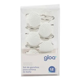 Set Ganchos Para Cortina De Baño Gloa Metalico X12 Unidades