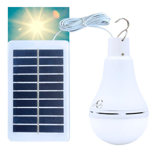 Luminaria Lampada Solar Interna Externa Jardim Led Painel Nf