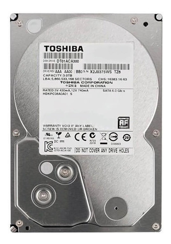 Disco Duro 3tb 7200rpm Toshiba Dt01aca300 3.5 Sata Iii Nuevo