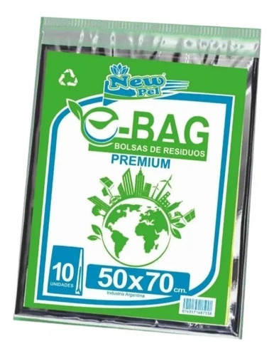 Bolsa Residuo Negra 50x70 New Pel E-bag Pack X10u