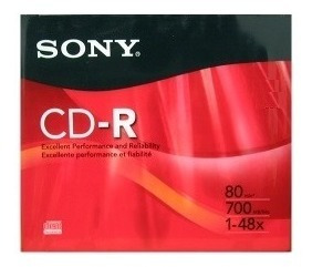 Cd Virgem Cd-r 700mb/80min 1x-48x Sony