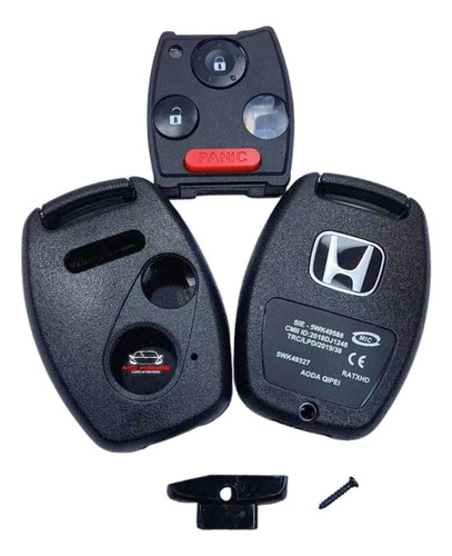 Carcasa Llave Honda Civic Crv Fit City Pilot Ridgline Insigh