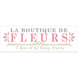 Stencil Pintura Frase La Boutique De Fleurs 10x30 3031 Opa