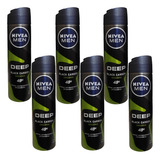 Pack X6 Desodorante Nivea Deep Black Carbon Amazonia