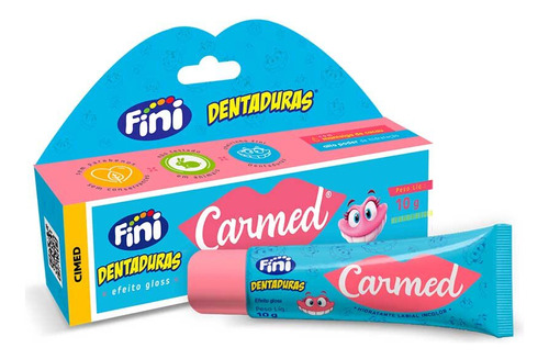 Hidratante Labial Carmed Fini Dentaduras Incolor Gloss 10g