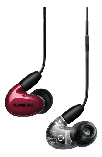 Audífono Aonic 5 Shure Rojo Se53bard+uni