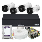 Kit 4 Câmeras Intelbras Vhl 1220 Full Hd Dvr 4 Canais 1tb Wd