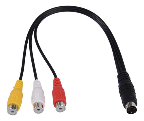 Cable Adaptador S-video De 4 Pines A 3 Rca Hembra Para Compu