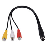 Cable Adaptador S-video De 4 Pines A 3 Rca Hembra Para Compu