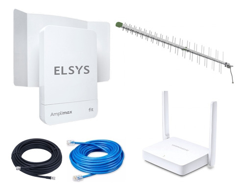 Kit Internet Rural Amplimax Fit 4g + Rot + Antena + Cabos
