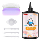 Kit De Resina Uv  10.58 Oz De Pegamento Transparente De Tip