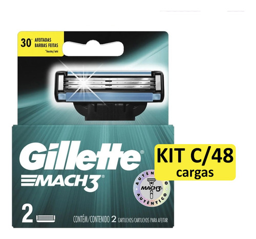 Carga Gillette Mach3 Regular C/48un