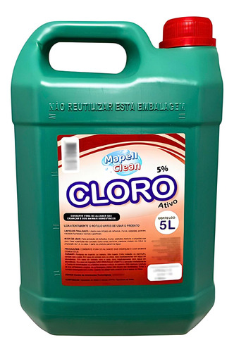 Agua Sanitaria Cloro Liquido 5% Multiuso Ativo 5l Full