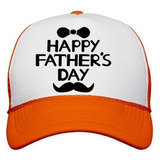 Gorra Dia Del Padre Bicolor Naranja Leyenda En Negro