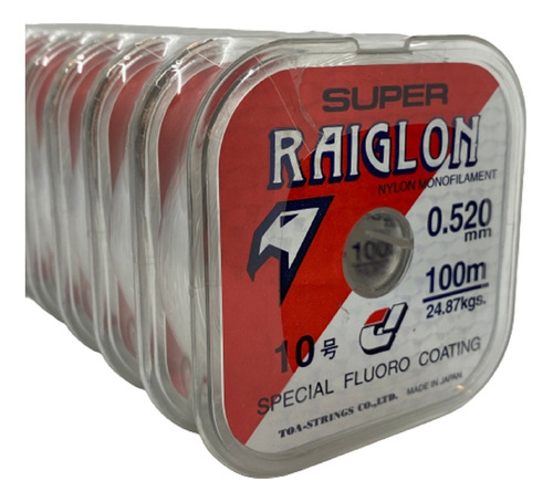 Super Raiglon Nylon Fluorocarbonado Leader Mosca Fly 0.52mm