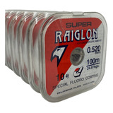 Super Raiglon Nylon Fluorocarbonado Leader Mosca Fly 0.52mm