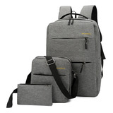 Mochila Portátil.pcs Set Combo Resistente Agua Usb 16