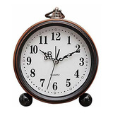 Reloj Despertador - Meyaus Reloj Despertador De Metal Vintag