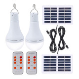 Bombilla De Luz Solar Al Aire Libre Recargable 300lm De...