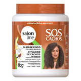 Ativador Cachos Óleo Coco Hidrata Sos Cachos Salon Line 1kg