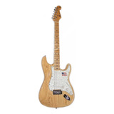 Guitarra Sx Stratocaster Ash Series Sst Ash Natural Perola 