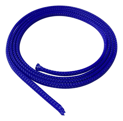 Malla Cubre Cable Piel De Serpiente Azul 3mm Por Metro