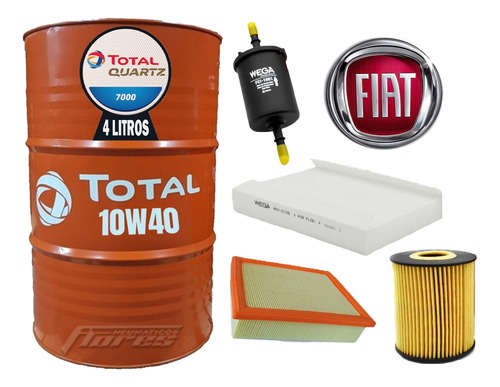 Cambio Aceite 10w40 4l + Kit Filtros Fiat Toro 1.8 E-torq