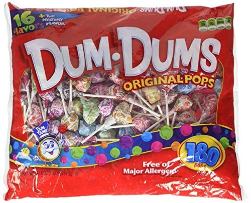 Dum Dum Pops Bolsa De 180 Ct - Sabores Surtidos