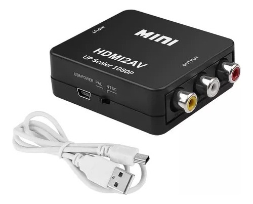 Adaptador Conversor Hdmi A Av Rca Video Analogico 