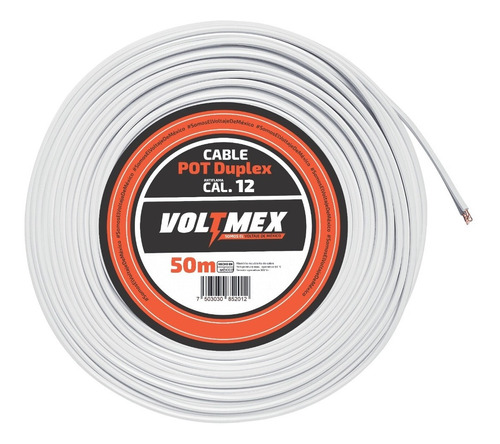 Cable Pot Duplex Calibre 12 Con 50 Metros