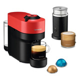 Máquina Nespresso Vertuo Pop Red + Espumador De Leche