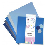 Scrapbooking 35 Hojas Colores Azules 30 X 30 Cm 160 Gramos
