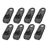 Clip Resistente Para Carpas Y Toldos, Pack De 8 - Negro