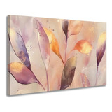 Quadro Decoração Sala Quarto Flores Tons Rosa Laranja Tela Cor Preto Cor Da Armação Borda Infinita