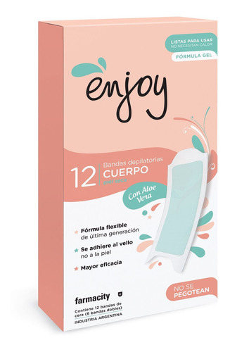 Banda Depilatoria Para El Cuerpo Enjoy Piel Seca X 12 Un