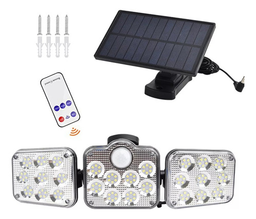 Focos Solares Y Reflector 138led Luz Sensor Movimiento Ip65 