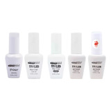 Kit French Uñas Primer Base Via Lactea Top Blanco Cherimoya