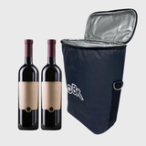 Bolsa Porta Vinho Termico 2 Garrafas Personalizado - 5 Pçs