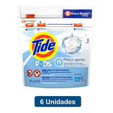 Detergente De Ropa Concentrado Free &gentle 16 Pods X 6 Tide
