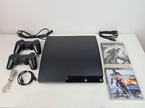 Sony Playstation 3 Slim Completo Com Jogos Cech-2000
