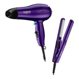 Combo Secador 247 + Plancha  Cs80al Conair Azul  247cs80al