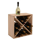 Organizador De Vino 24 Botellas De Madera Maciza