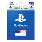 Tarjeta Psn Gift Card 50 Usd Region Usa | Ps3 | Ps4 | Ps5