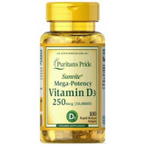 Vitamina D3 250 Mcg (10,000 Iu) Puritans Pride - 100 Caps