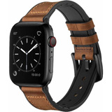 Pulseira Couro Rústico Compatível Com Apple Watch 41mm 45mm